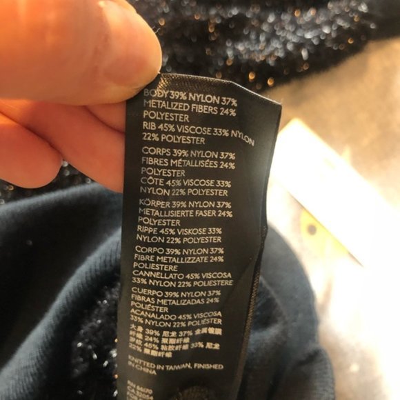 NWT Maeve Black Pamela Tinsel Shimmer Sweater - Picture 9 of 10